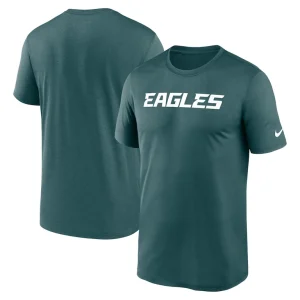 Philadelphia eagles nike primetime legend wordmark performance t shirt Midnight green