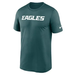 Philadelphia eagles nike primetime legend wordmark performance t shirt Midnight green M