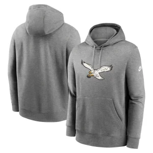 Philadelphia eagles nike rewind club logo pullover hoodie Heather gray