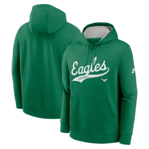 Philadelphia eagles nike rewind club logo pullover hoodie Kelly green