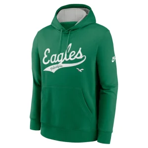 Philadelphia eagles nike rewind club logo pullover hoodie Kelly green M