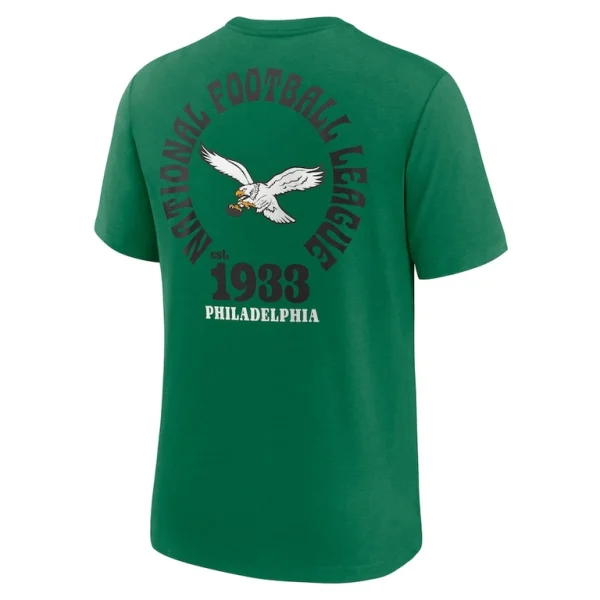 Philadelphia eagles nike rewind team excite 2 hit tri blend t shirt Kelly green L