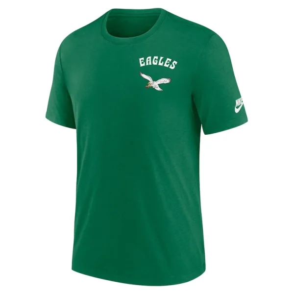 Philadelphia eagles nike rewind team excite 2 hit tri blend t shirt Kelly green M