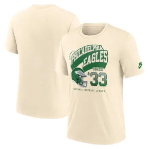 Philadelphia eagles nike rewind tri blend t shirt natural Multi