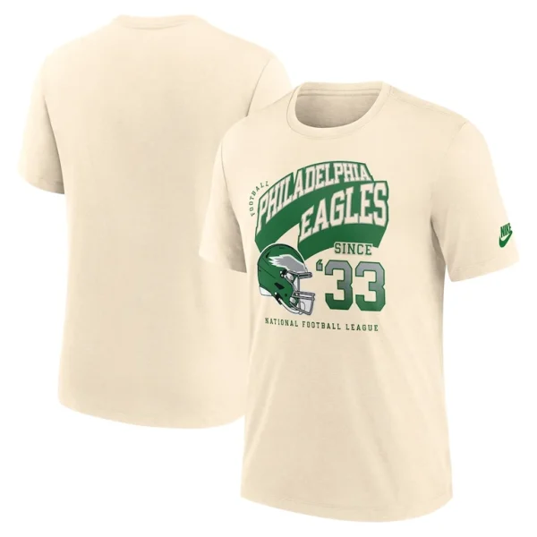 Philadelphia eagles nike rewind tri blend t shirt natural Multi