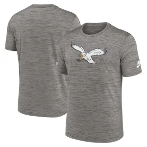 Philadelphia eagles nike sideline alternate logo performance t shirt Heather charcoal