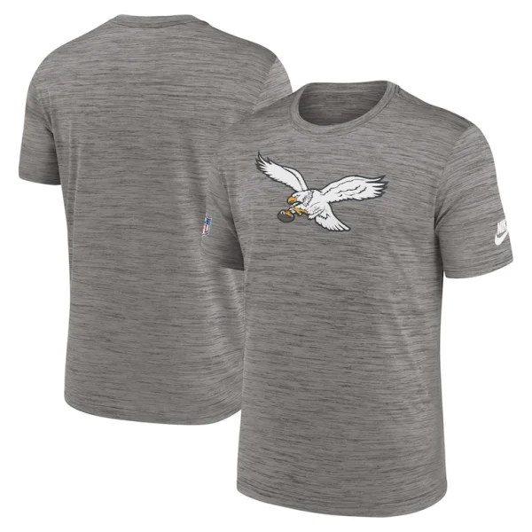 Philadelphia eagles nike sideline alternate logo performance t shirt Heather charcoal
