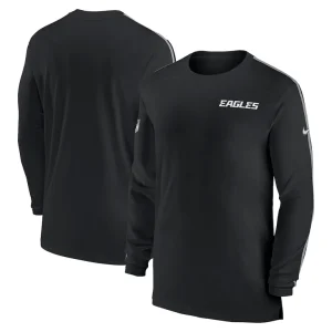 Philadelphia eagles nike sideline coach uv performance long sleeve t shirt Black