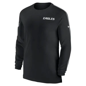 Philadelphia eagles nike sideline coach uv performance long sleeve t shirt Black M