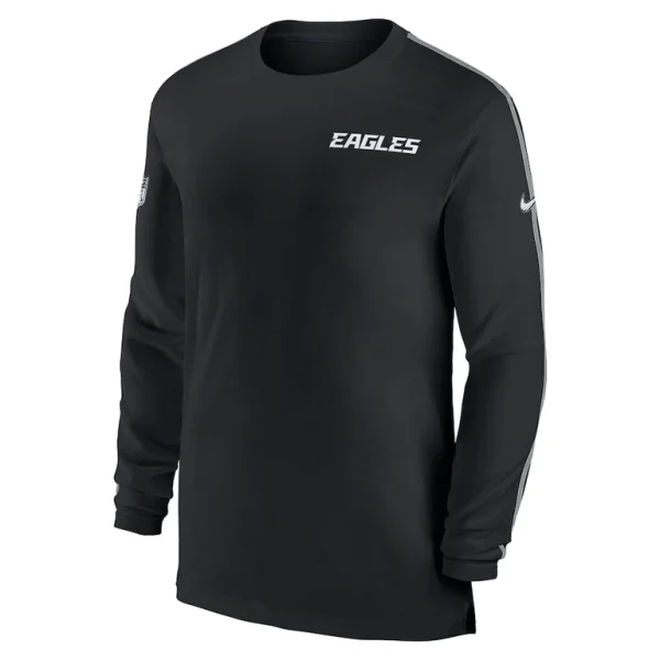 Philadelphia eagles nike sideline coach uv performance long sleeve t shirt Black M