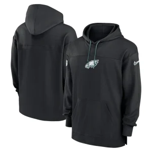 Philadelphia eagles nike sideline jersey performance pullover hoodie Black