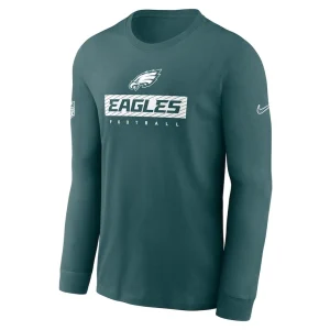 Philadelphia eagles nike sideline performance long sleeve t shirt Midnight green M