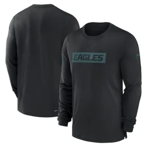 Philadelphia eagles nike sideline player performance long sleeve t shirt Black