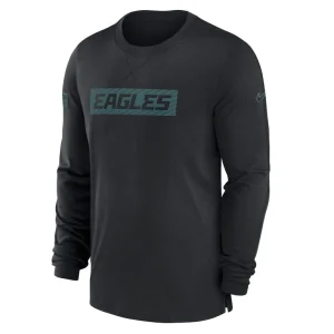 Philadelphia eagles nike sideline player performance long sleeve t shirt Black M