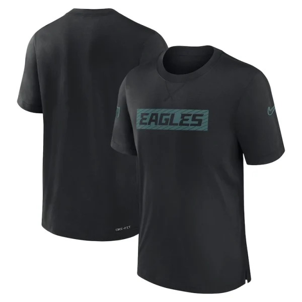 Philadelphia eagles nike sideline player performance t shirt Black