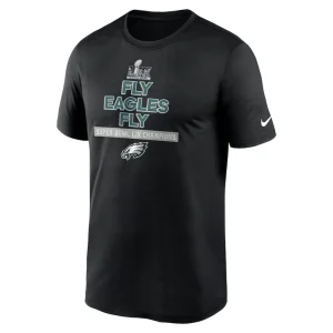 Philadelphia eagles nike super bowl lix champions fly eagles fly t shirt Black M