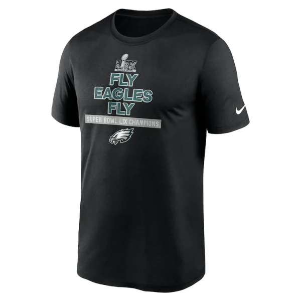 Philadelphia eagles nike super bowl lix champions fly eagles fly t shirt Black M