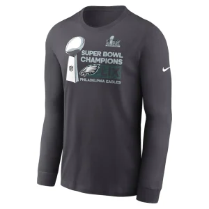 Philadelphia eagles nike super bowl lix champions locker room trophy collection long sleeve t shirt anthracite Multi M