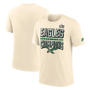 Philadelphia eagles nike super bowl lix champions one temptation tri blend t shirt Cream