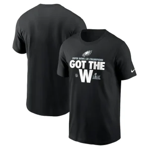 Philadelphia eagles nike super bowl lix champions parade t shirt Black