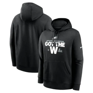 Philadelphia eagles nike super bowl lix champions parade therma performance pullover hoodie Black