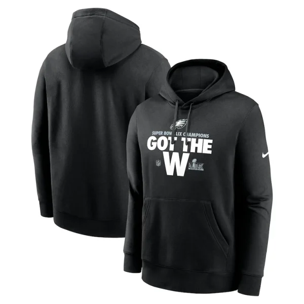 Philadelphia eagles nike super bowl lix champions parade therma performance pullover hoodie Black