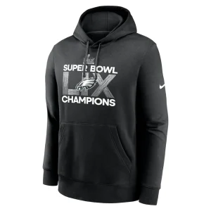 Philadelphia eagles nike super bowl lix champions supplemental pullover hoodie Black M