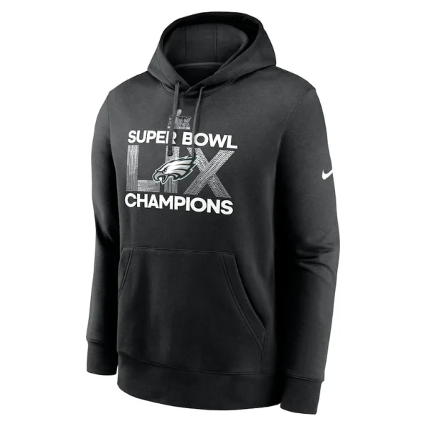 Philadelphia eagles nike super bowl lix champions supplemental pullover hoodie Black M