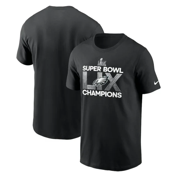Philadelphia eagles nike super bowl lix champions supplemental t shirt Black