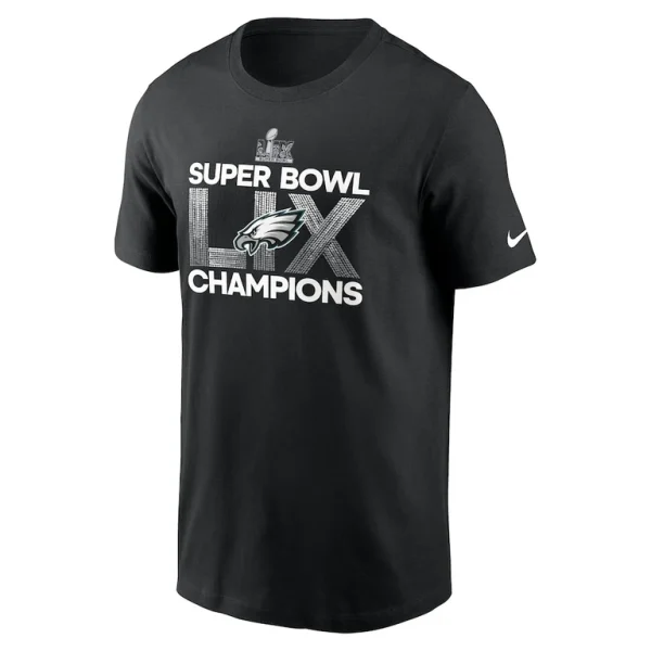 Philadelphia eagles nike super bowl lix champions supplemental t shirt Black M