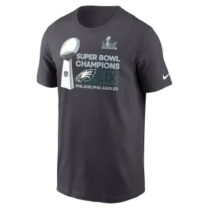 Philadelphia eagles nike super bowl lix champions tall locker room trophy collection t shirt anthracite Multi 2XT