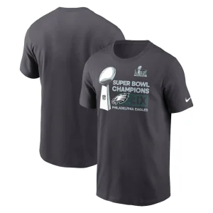 Philadelphia eagles nike super bowl lix champions tall locker room trophy collection t shirt anthracite Multi