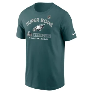 Philadelphia eagles nike super bowl lix team logo t shirt Midnight green M