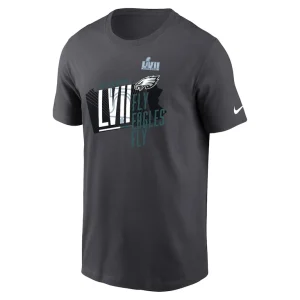 Philadelphia eagles nike super bowl lvii local phrase t shirt anthracite Multi M