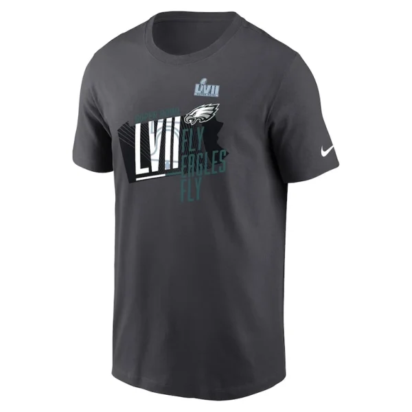 Philadelphia eagles nike super bowl lvii local phrase t shirt anthracite Multi M