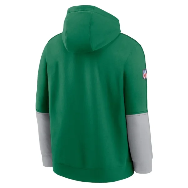Philadelphia eagles nike throwback logo club tri blend pullover hoodie Kelly green L