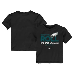Philadelphia eagles nike toddler 2024 nfc east division champions locker room trophy collection t shirt Black
