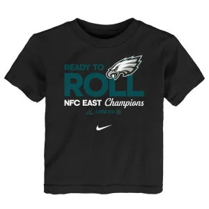 Philadelphia eagles nike toddler 2024 nfc east division champions locker room trophy collection t shirt Black 3T