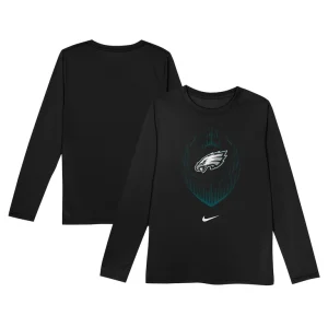 Philadelphia eagles nike toddler legend icon long sleeve t shirt Black