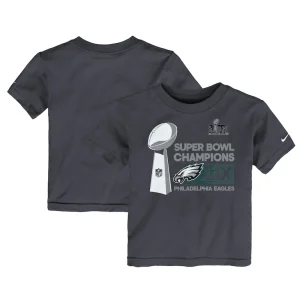 Philadelphia eagles nike toddler super bowl lix champions locker room trophy collection t shirt anthracite Multi