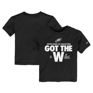 Philadelphia eagles nike toddler super bowl lix champions parade t shirt Black