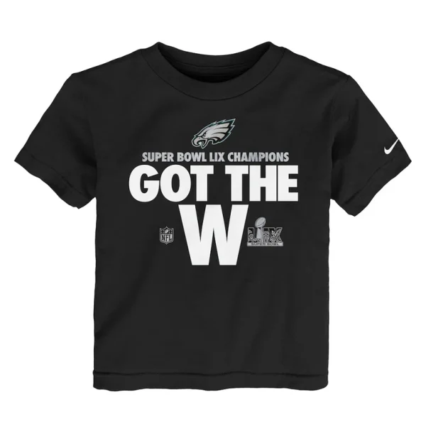 Philadelphia eagles nike toddler super bowl lix champions parade t shirt Black 3T