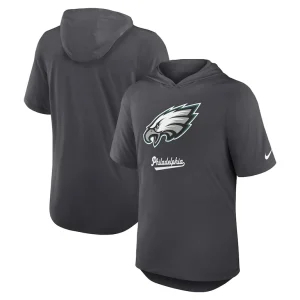 Philadelphia eagles nike tri blend performance hoodie t shirt anthracite Multi