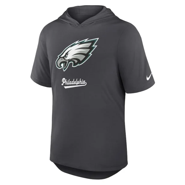 Philadelphia eagles nike tri blend performance hoodie t shirt anthracite Multi M