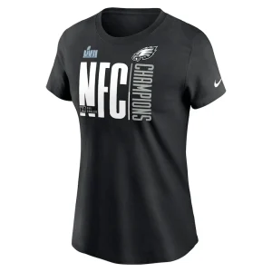 Philadelphia eagles nike womens 2022 nfc champions iconic t shirt Black M