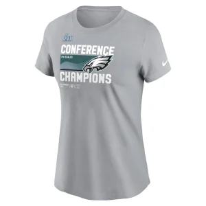 Philadelphia eagles nike womens 2022 nfc champions locker room trophy collection t shirt Gray M