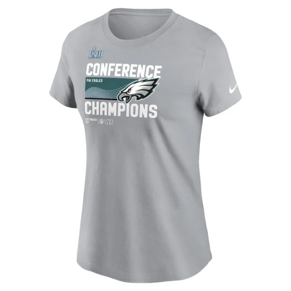 Philadelphia eagles nike womens 2022 nfc champions locker room trophy collection t shirt Gray M