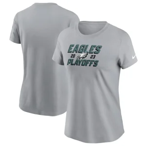 Philadelphia eagles nike womens 2023 nfl playoffs iconic t shirt Gray
