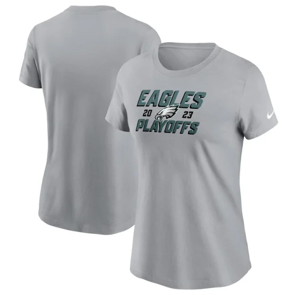 Philadelphia eagles nike womens 2023 nfl playoffs iconic t shirt Gray