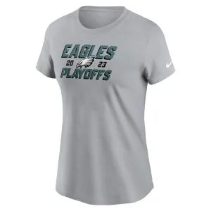 Philadelphia eagles nike womens 2023 nfl playoffs iconic t shirt Gray M